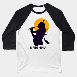 Hindu god lord Krishna playing his flute Baseball T-Shirt